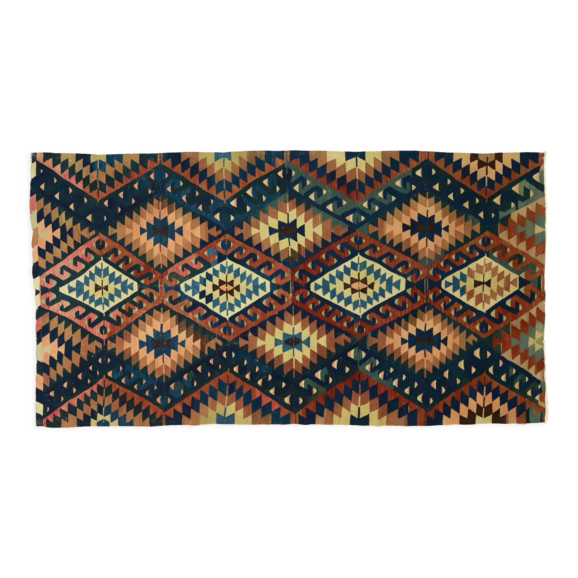 Anatolian handmade kilim rug 284 cm x 160 cm