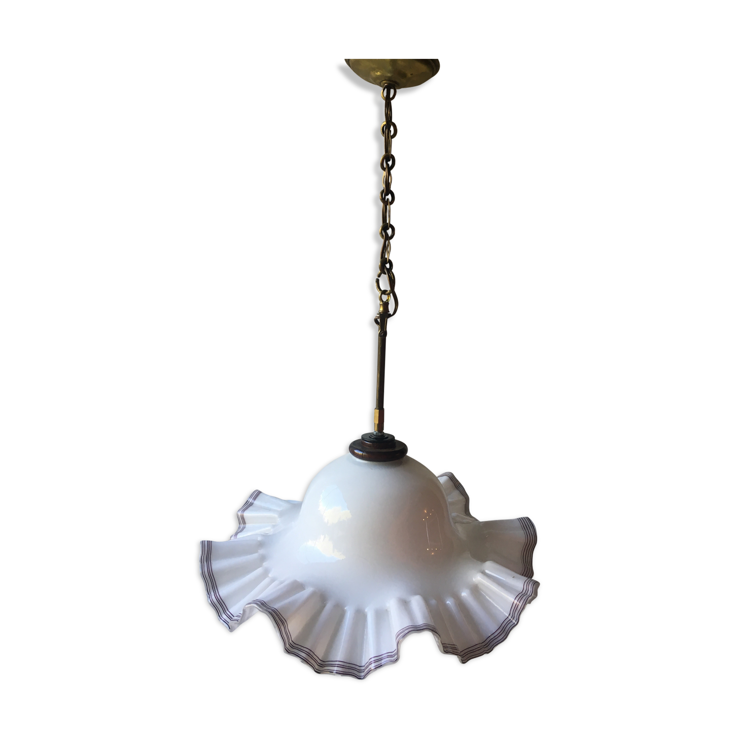 Opaline hanging lamp