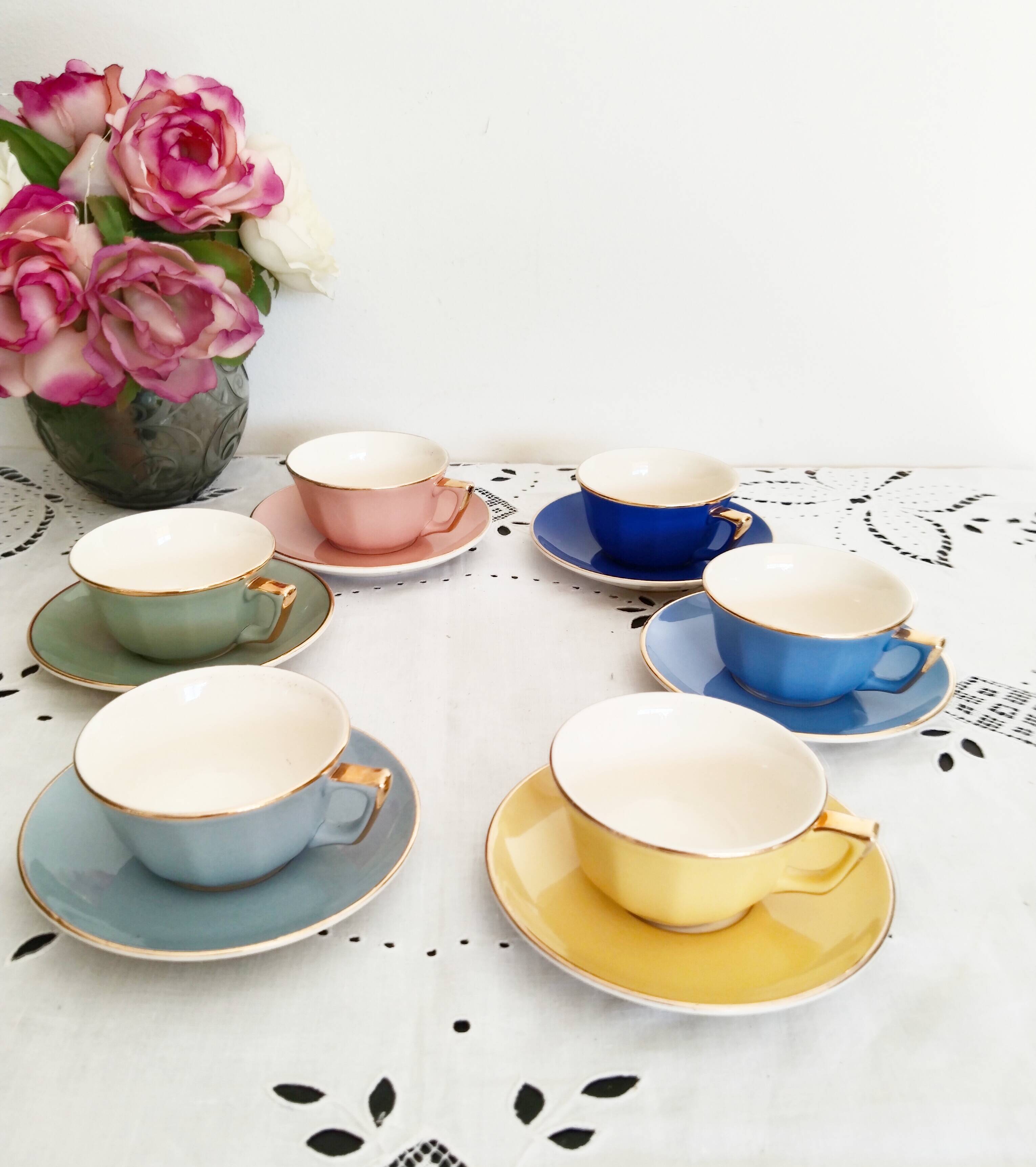Old Villeroy and Boch coffee service, vintage French