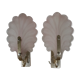 Paire d'appliques en patte de verre, décor florale vintage 70