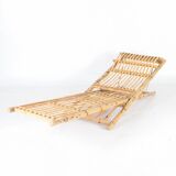 Pair of bamboo lounge chairs
