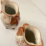 Vintage barbotine vase pair
