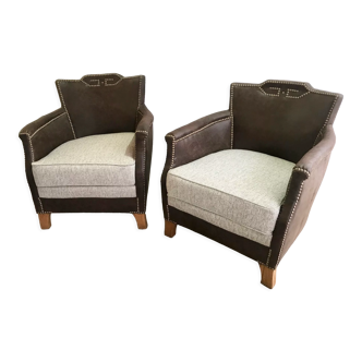 2 art deco armchairs 1930