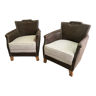 2 art deco armchairs 1930