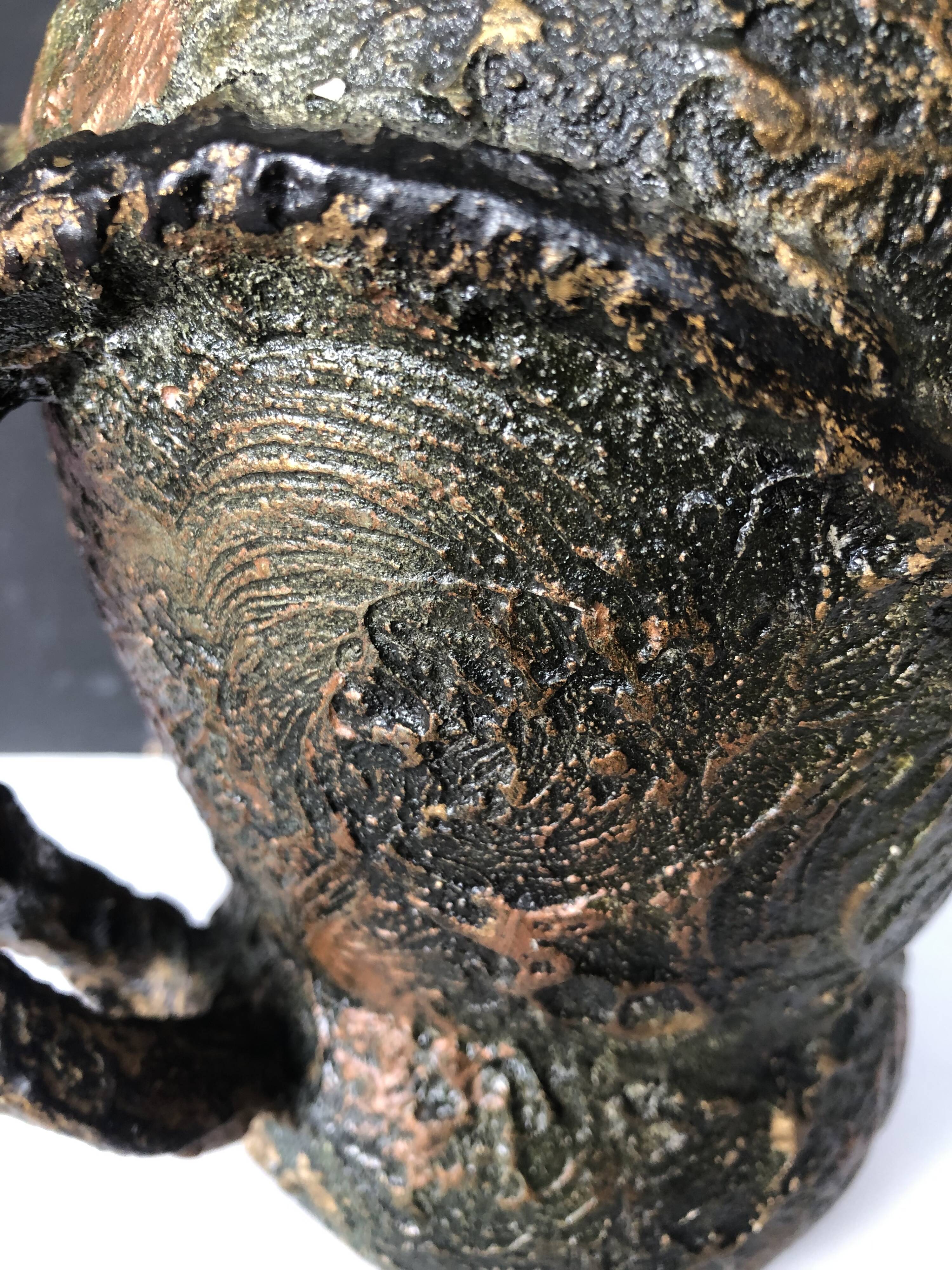 Starry Night pitcher vase with braided handle