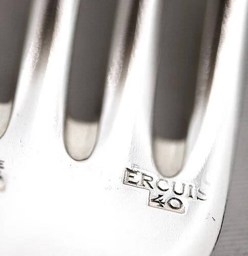 24 dessert spoons, Art Deco Ercuis