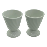 Set of 2 small twisted white mazagrans