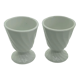 Lot de 2 petits mazagrans blancs torsadés