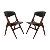 Paire de chaises scandinaves 1960 vintage