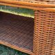 Woven rattan coffee table - 1970s