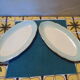2 Small oval dishes model by Henri Sarreguemines Digoin, 30's