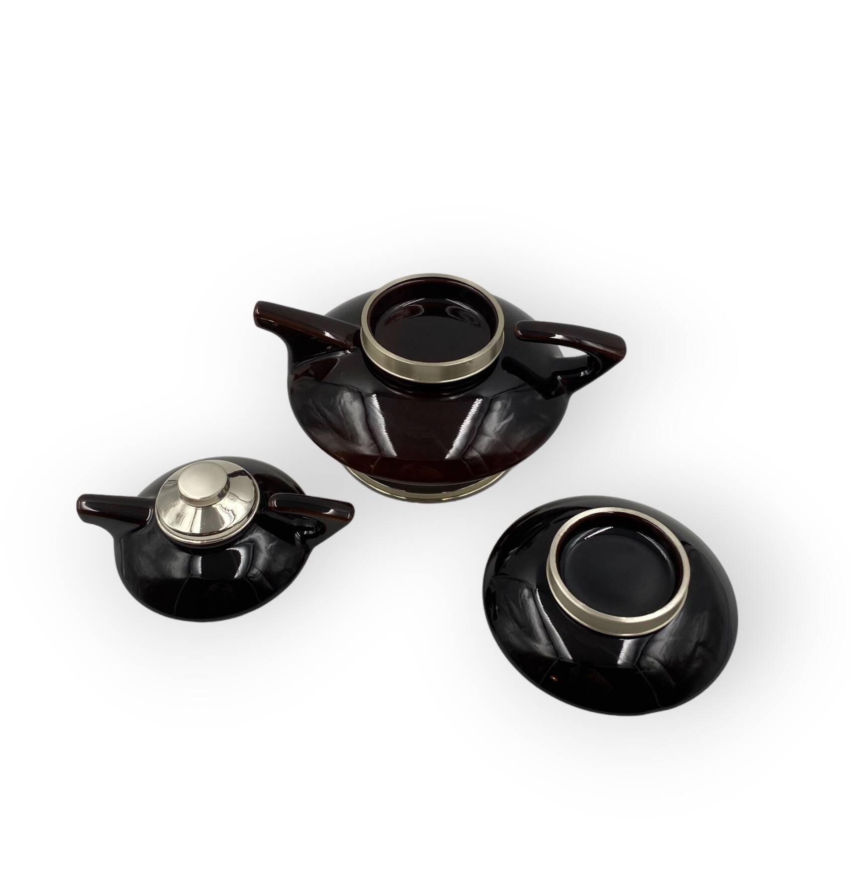 Mid-century modern piled up Tea set, SC3 Italy 1970s