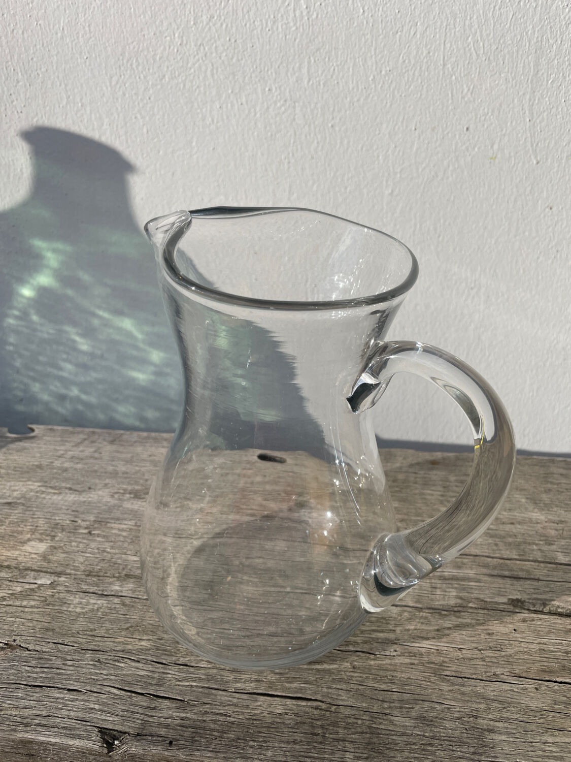Clear Murano glass pitcher, 1960