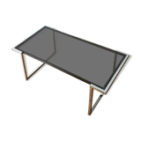 Coffee table chrome and glass, 1970