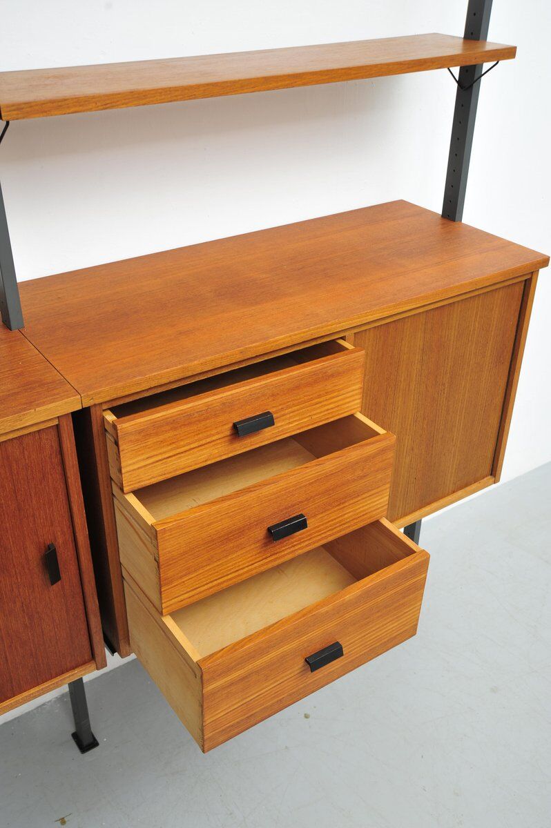 Teak shelving system by Pira, 1960s