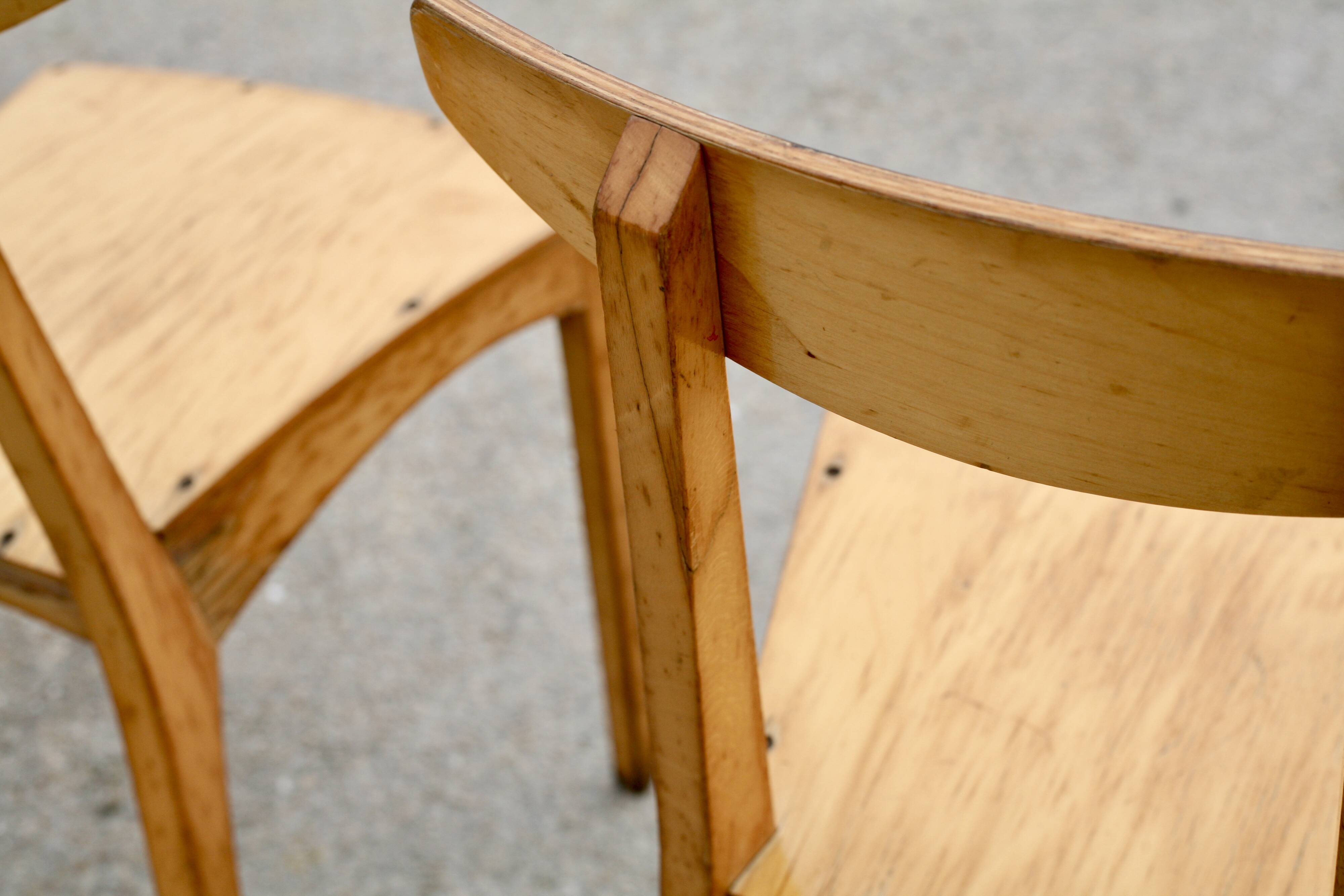 5 chairs by Thibault Desombre, 1990