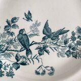 Assiettes plates en terre de fer Longwy "Mignon"