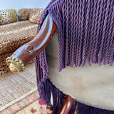 Small purple velvet tub chair