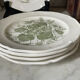 Five dessert plates "capucines" in Gien earthenware.
