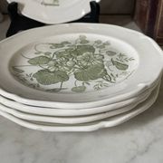 Five dessert plates "capucines" in Gien earthenware.