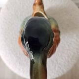 Large duck jug in Saint-Clément earthenware – signed – vintage