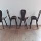 Ensemble de 6 chaises brutaliste , primitive , campagne