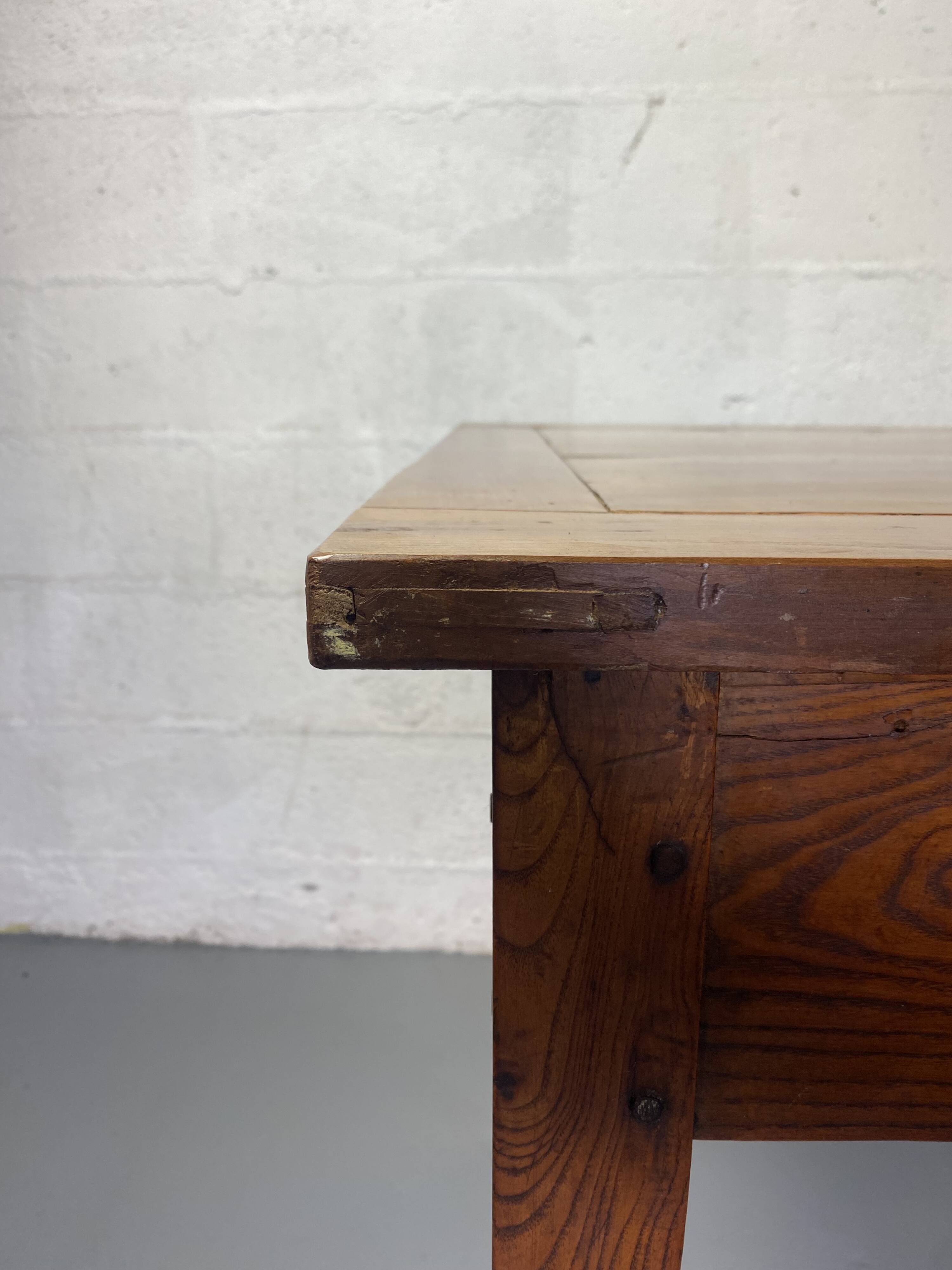 Table de Ferme Vintage en Bois Massif