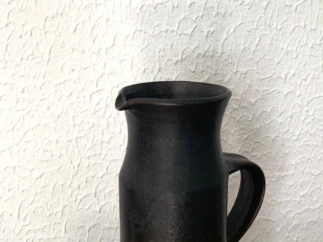 Jean Cacheleux's black ceramic pitcher, 1970s