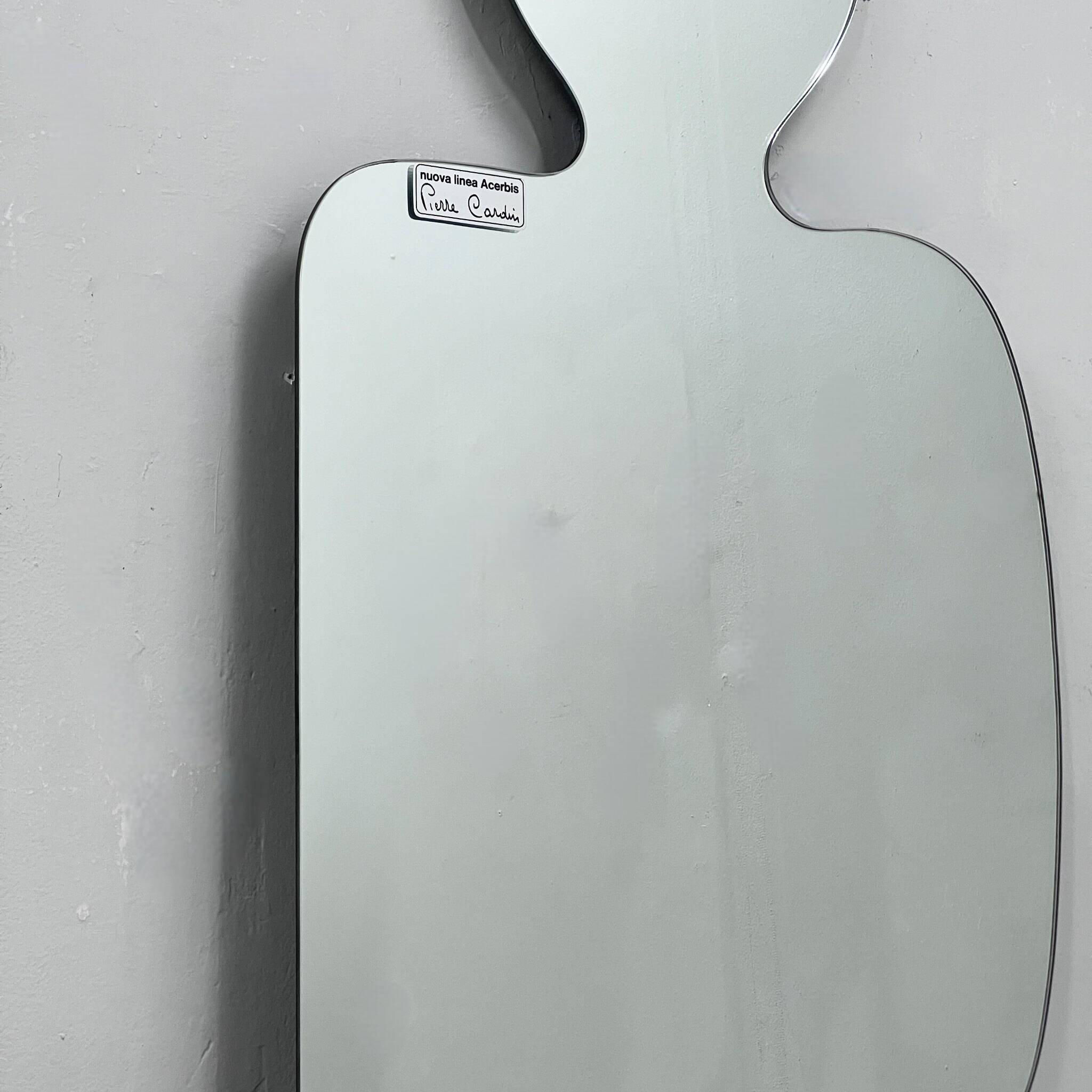 Acerbis "Narciso" postmodern silhouette standing floor mirror 1980s