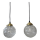 Pair of old round hangers 15 cm vintage