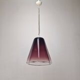 Italian Elegance – Leucos Pendant Light with Transparent Purple Murano Glas