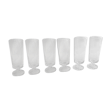 Set of 6 flutes 70s luminarc Arcoroc