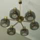 Large brass and glass chandelier by Hans-Agne Jakobsson, Sweden 1960s