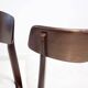 Set of six mid-century Italian wooden dining chairs.