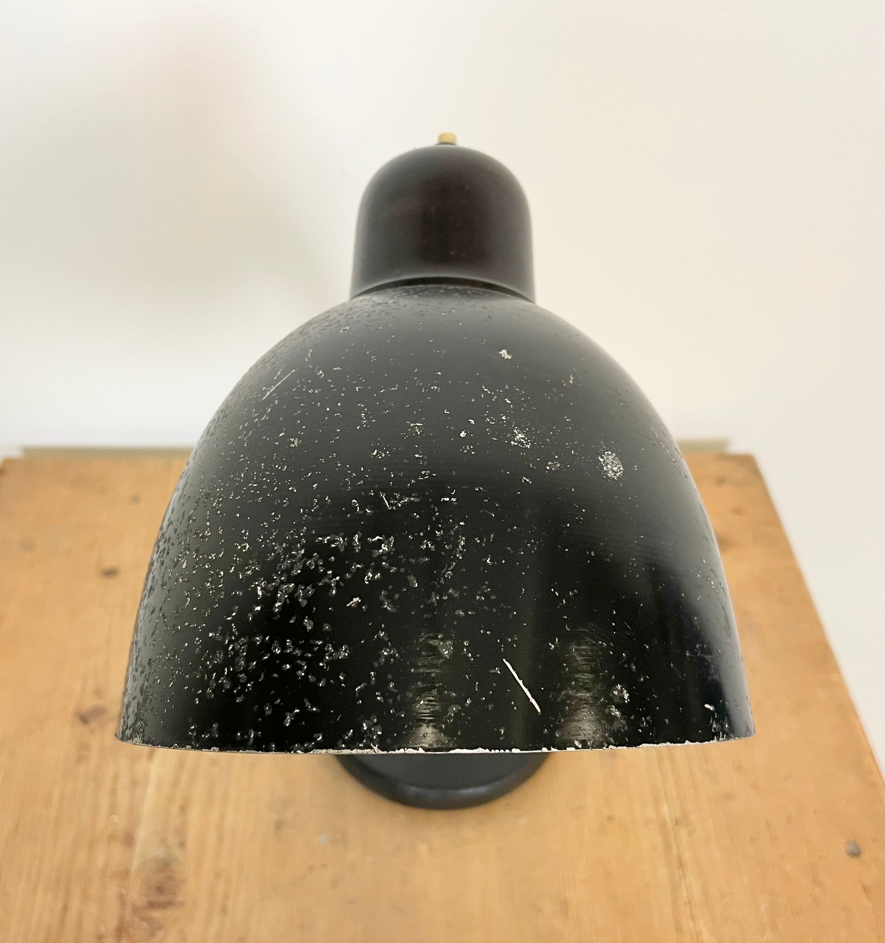 Black industrial table lamp, 1950s