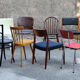 Series of 8 mismatched chairs