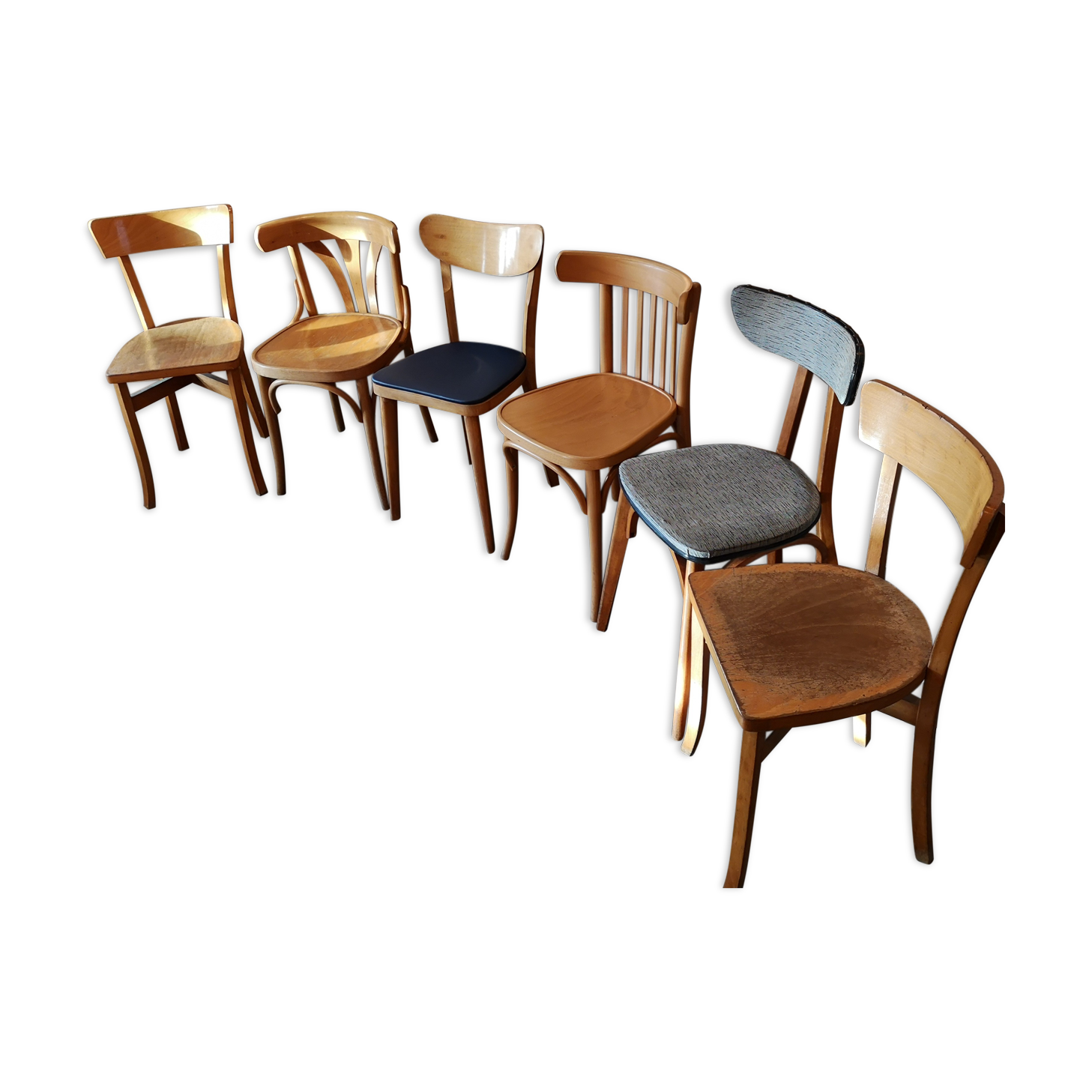 Set of 6 chairs Bistro mismatched