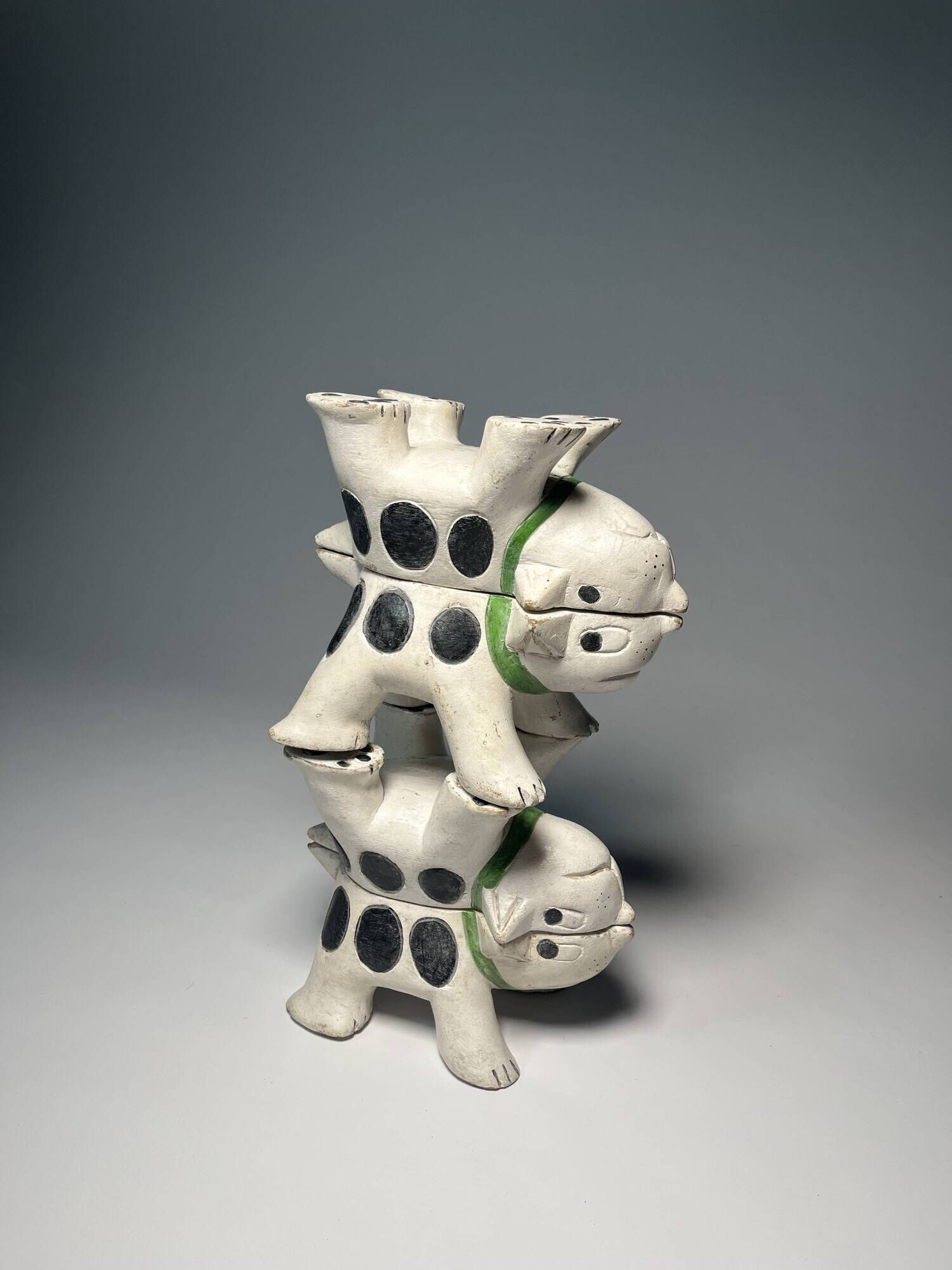 4 wooden animal figurines – Asian folk art, 20th century
