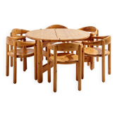 Ensemble de salle à manger pinewood par rainer daumiller pour hanex, ensemble de 7