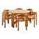 Pinewood dining set by rainer daumiller for hanex, set of 7