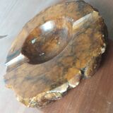 Brown alabaster ashtray