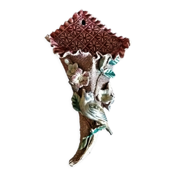 Vase bouquet cornet pink slip bird and flowers