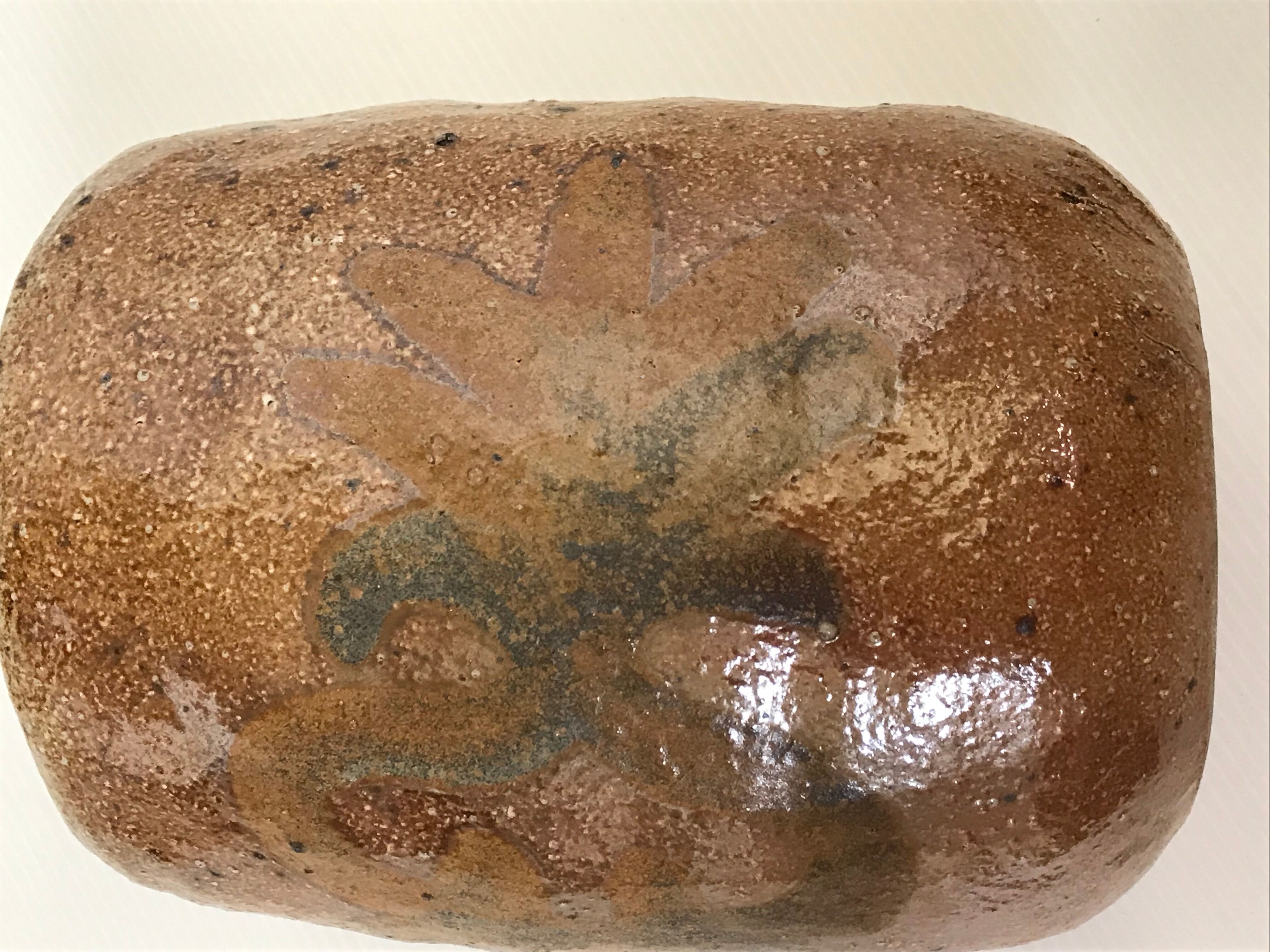 Glazed sandstone vase