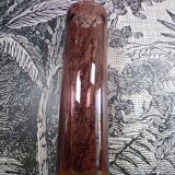 Vintage bubbled glass scroll vase