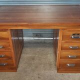 Walnut office with double lockers