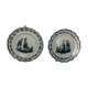 Old pair plates Breton HR Quimper early nineteenth