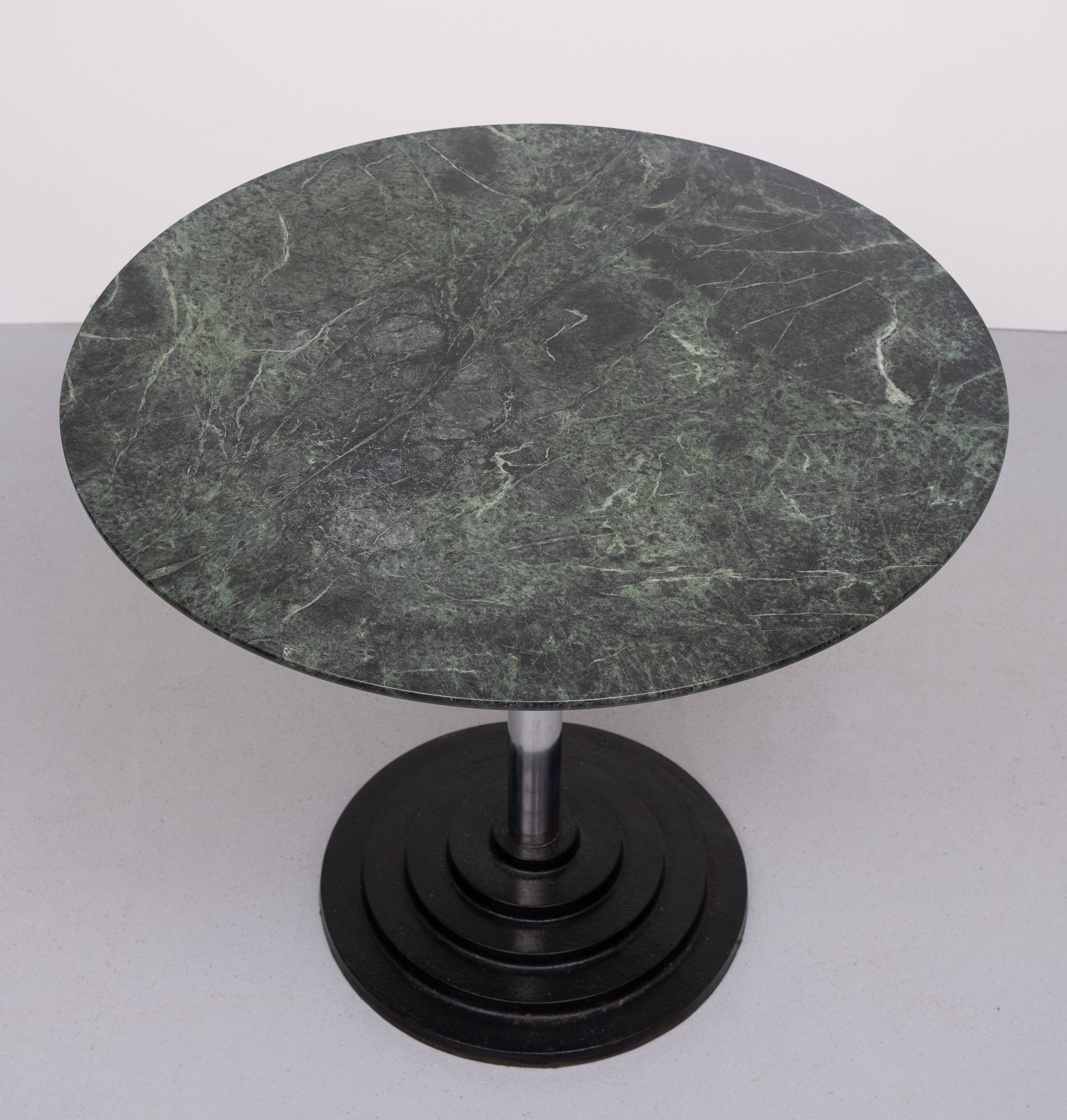round Green Marble dining table 1980s Italy