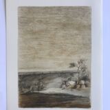 Pierre skira, a lock, 1978. original lithograph signed in pencil.