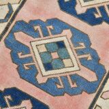 3x10 Pink & Blue Oushak Runner Rug 80x325Cm SK 22171