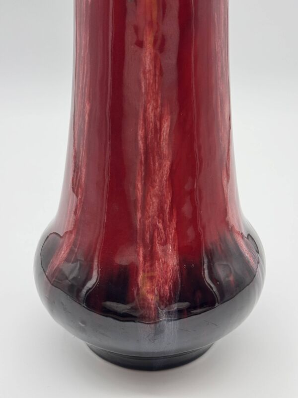Vase Art Déco Thulin – Céramique Turquoise & Ambre – Relief n°239/721